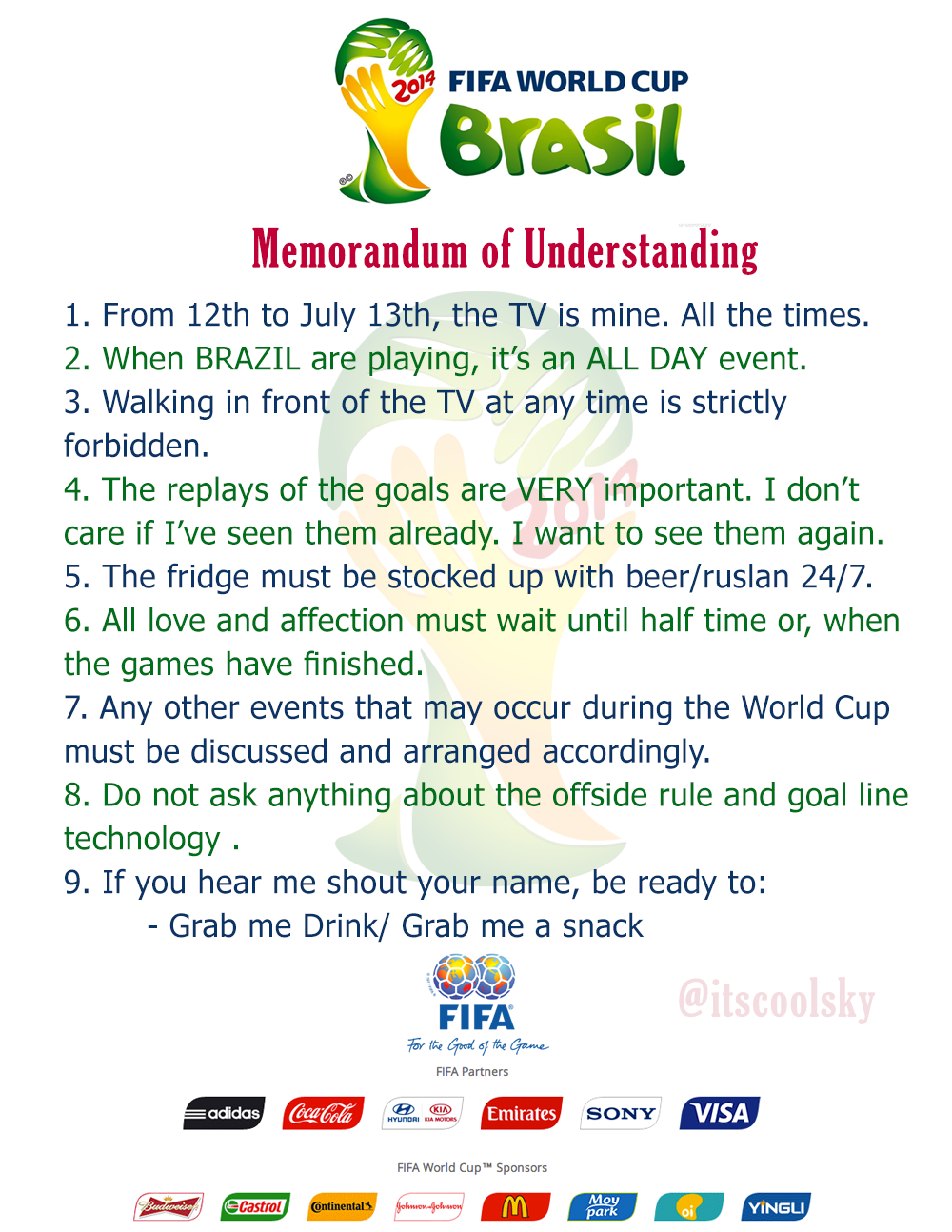 Memorandum of Understanding… #MustObey #Fun ;)